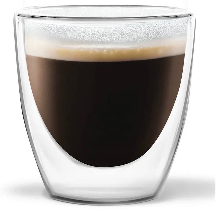 Sada 2 dvojstenných pohárov Vialli Design Ronny Espresso, 80 ml
