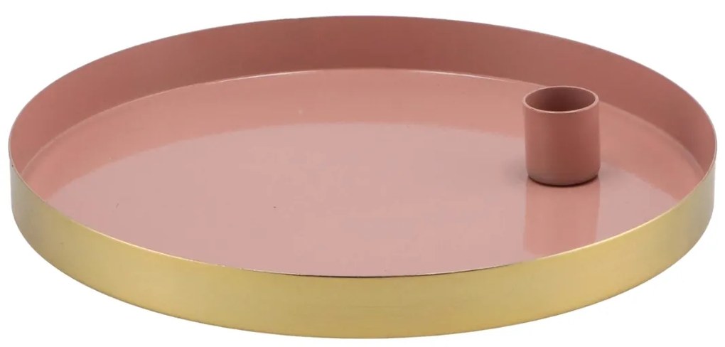 Kovový svietnik MARAKESH 22cm, ružový