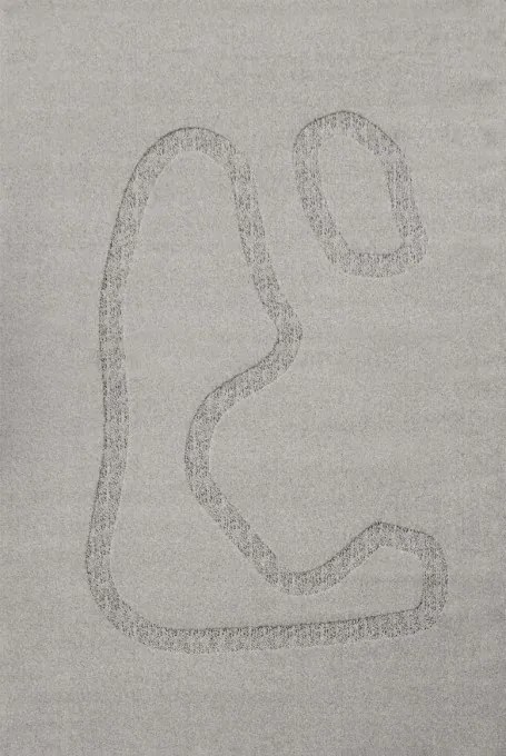 Koberec Agnella Morphic Blooms sivý