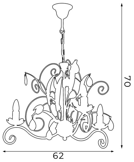 Luster LUCE 3xE14/60W/230V