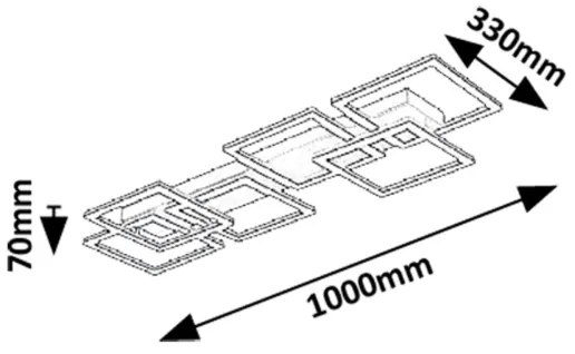 Rabalux 71390 - LED stmievateľné stropné svietidlo FATMA LED/40W/230V 3000-6500K + s diaľkovým ovládaním