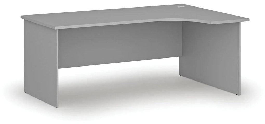 Kancelársky rohový pracovný stôl PRIMO GRAY, 1800 x 1200 mm, pravý, sivá