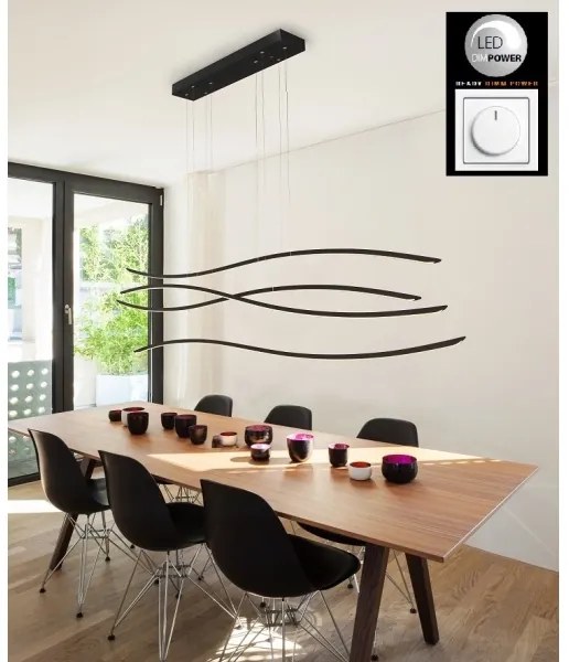 Azzardo AZ2912 - LED Stmievateľný luster na lanku WAVES 4xLED/70W/230V