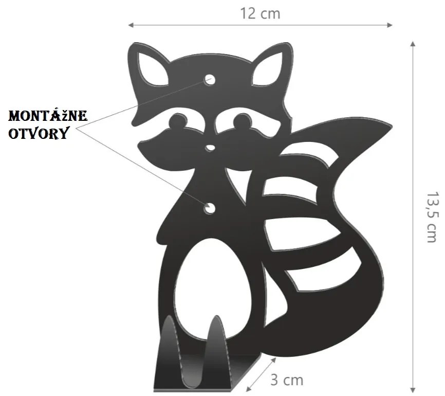 Detský vešiak na stenu MEDVEDÍK ČISTOTNÝ