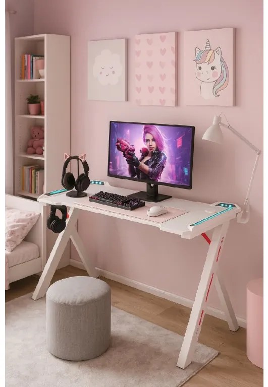 Herný stôl BG03 biely 120 cm