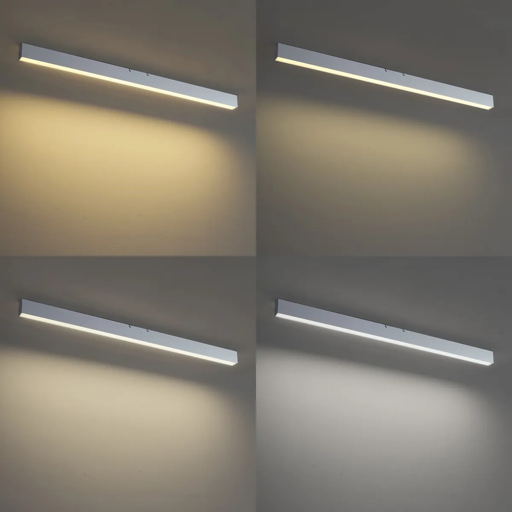 Stropné svietidlo biele vrátane LED, 3-stupňovo stmievateľné 2700-4000K s DIP prepínačom - Keane