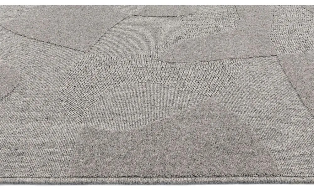 Sivý vlnený koberec 200x300 cm Morphic Botanica – Agnella