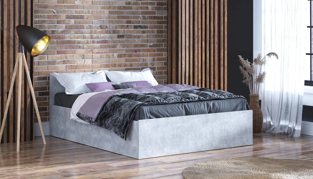 Posteľ 180x200 cm s matracom a úložným priestorom SPART1 Černá