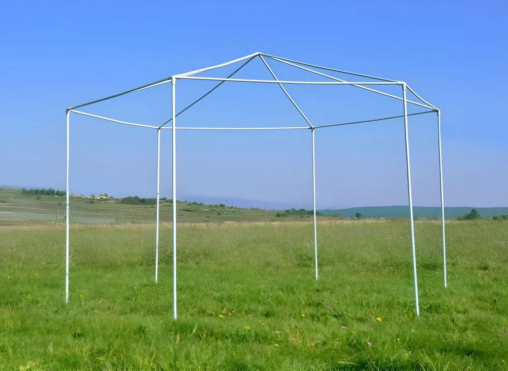 Záhradný altánok s moskytiérou 2 x 2 m sivá
