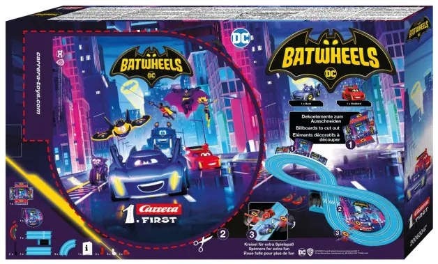 Pretekárska dráha Carrera First 20063047 Batwheels 2,4 m