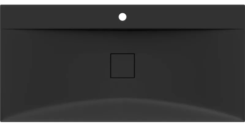 Mexen Poli, umývadlo na dosku z konglomerátu 1/O 100 x 48 cm, čierna matná, 23021071