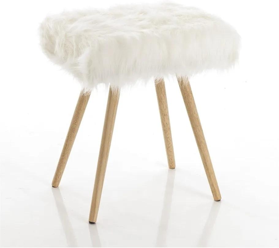 Biela stolička s nohami z dubového dreva Tomasucci Cloud, 40 × 30 × 48 cm