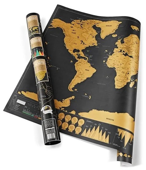 Luckies of London Stieracia mapa sveta DELUXE 83x60cm