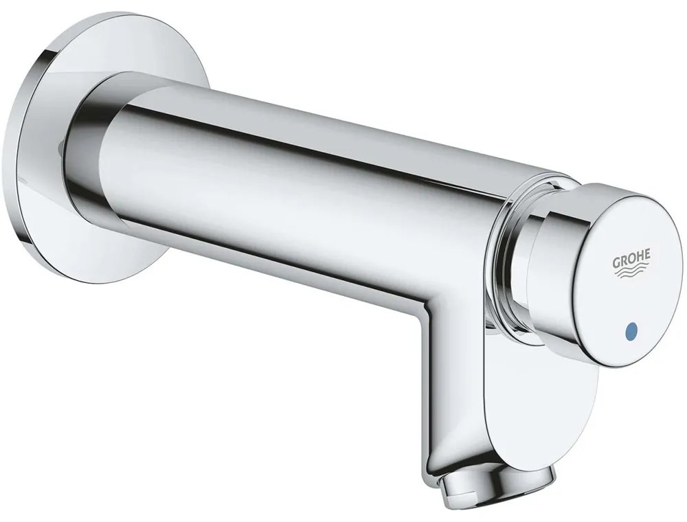 GROHE Euroeco Cosmopolitan T samouzatvarací umývadlový nástenný ventil, výtok 115 mm, chróm, 36266000