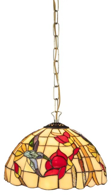 Vitráž strop lampa do obývačky COLIBRI