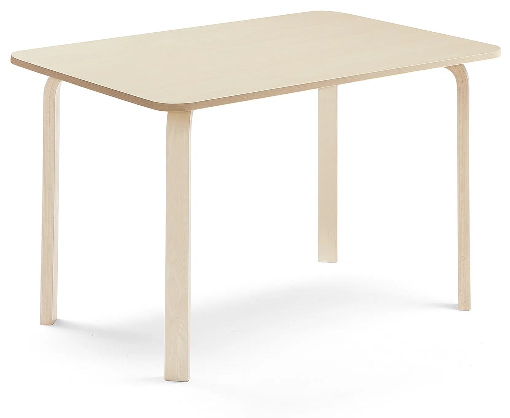 Stôl ELTON, 1200x700x710 mm, laminát - breza, breza