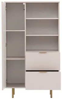 Regál Newelon R1D2SZ NW04 (čierna + zlatá) . Akcia -6%. Vlastná spoľahlivá doprava až k Vám domov. 1104872