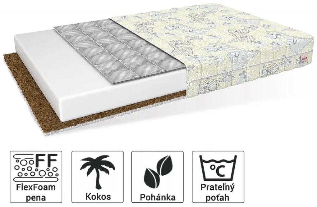 Detský penový matrac Midino 80x180