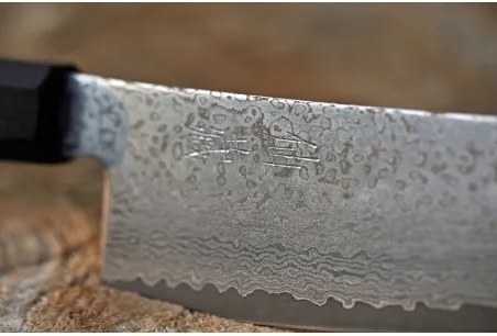 nůž Santoku 143 mm Suncraft VG-10 Black Damascus