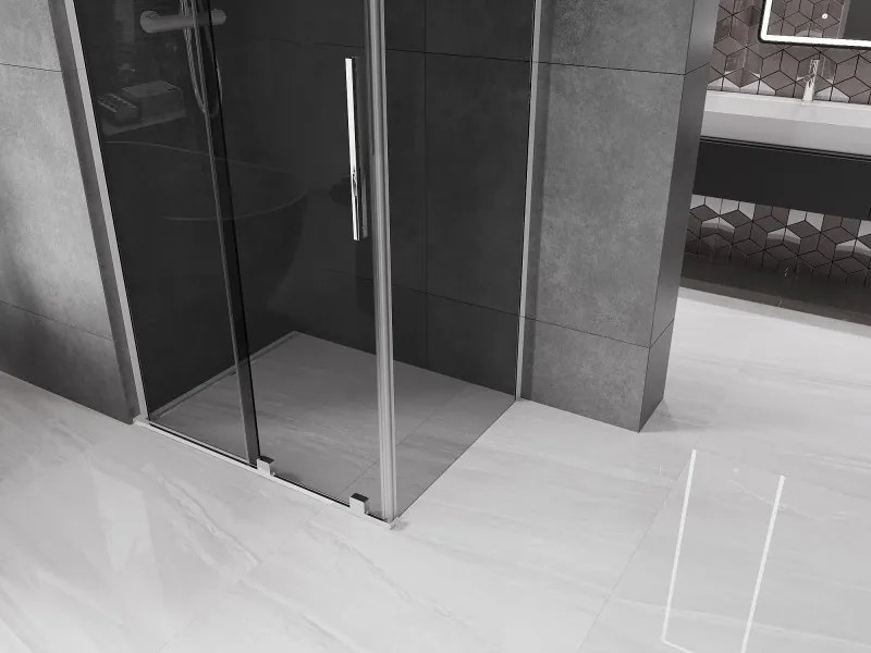 Mexen Velar L, sprchový kút s posuvnými dverami 120 x 90 cm, 8mm šedé sklo, chrómová, 871-120-090-43-01