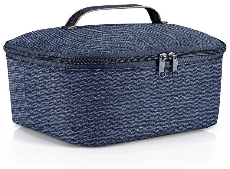 Reisenthel Termotaška Coolerbag M pocket herringbone dark blue