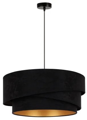 Duolla - Luster na lanku KOBO 1xE27/15W/230V pr. 45 cm čierna/zlatá