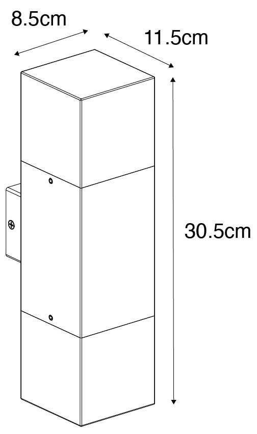 Vonkajšia nástenná lampa čierna s opálovým tienidlom 2-svetlo IP44 - Dánsko