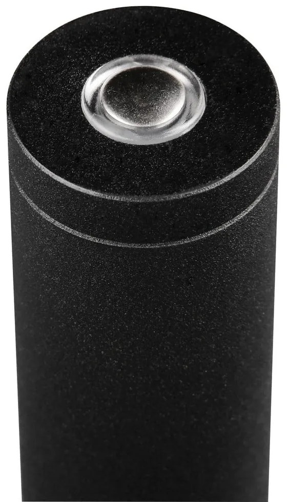 Čierna/v striebornej farbe LED stojacia lampa (výška 150 cm) Orbit – Trio Select