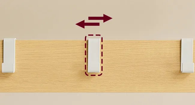 Předsíňový věšák Viro 80,4 cm bílý/dub zlatý