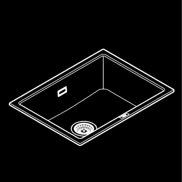 GROHE 31655AP0 - Drez K700U 610 × 460 mm čierny kameň/čierna