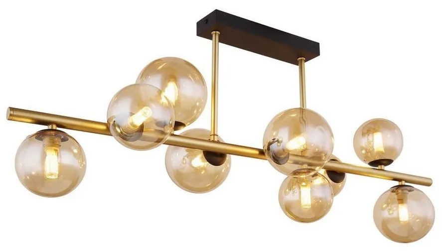 Globo 56135-9D - LED Luster na tyči RIHA 9xG9/3W/230V mosadz