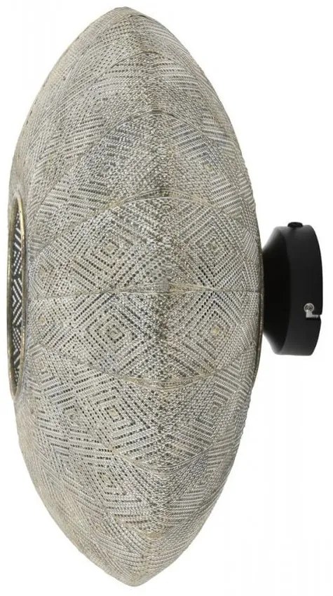 Zlatá kovová nástenná lampa s patinou Lavello - Ø 44 * 24cm