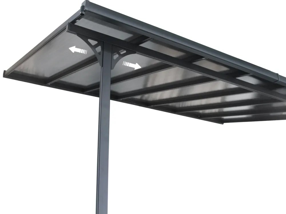 Rojaplast BRUCE H pergola - TRANSPARENTNÝ polykarbonát