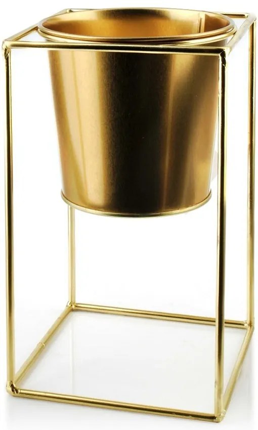 DekorStyle Kvetinový stojan SWEN 20,5 cm zlatý
