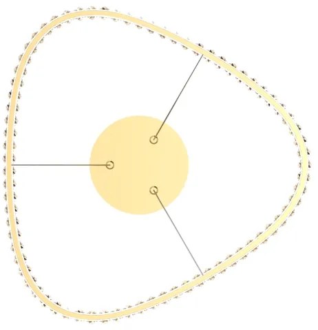 Zuma Line MD3169-1-3GT - LED Luster na lanku ATHESA LED/25W/230V 2700-6000K + DO