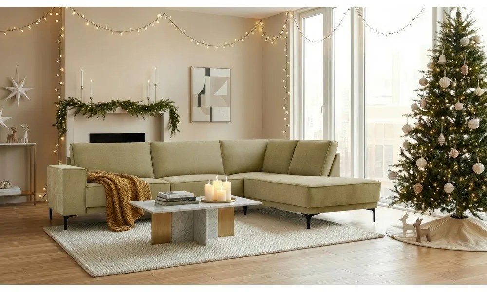 Zelená rohová pohovka (pravý roh) Copenhagen – Scandic