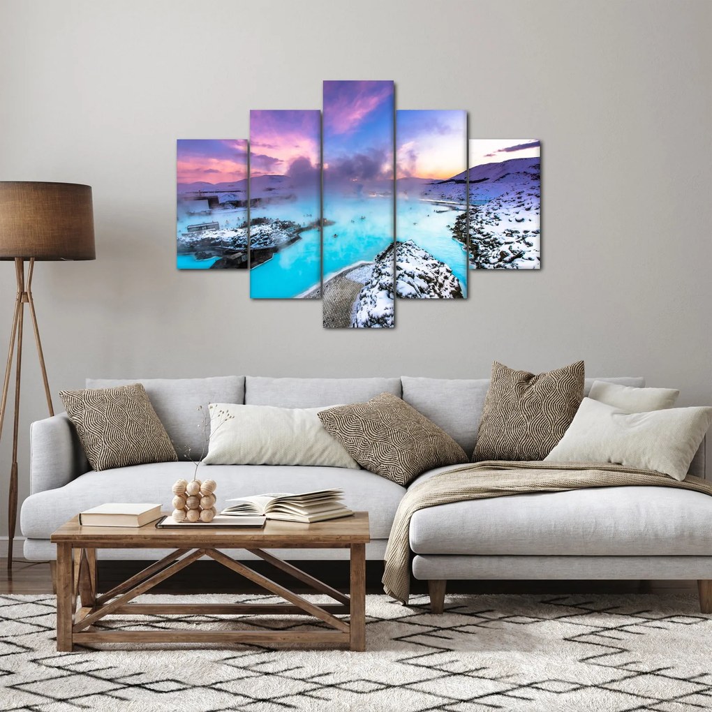 Obraz - Modrá lagúna na Islande (150x105 cm)