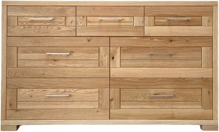 Drevená komoda - bielizník so 7 zásuvkami, 150x50x90 cm