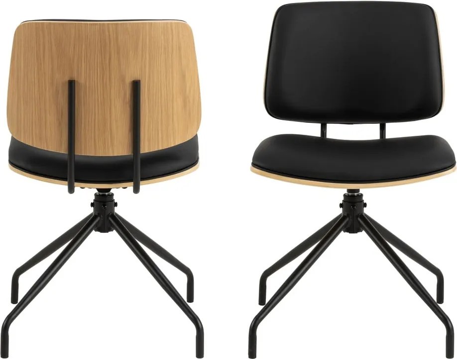 Čierna jedálenská stolička Owen – Actona