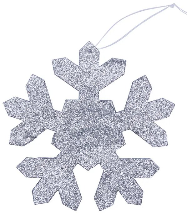 DECOLED Vločka I, pr. 15 cm, stříbrná