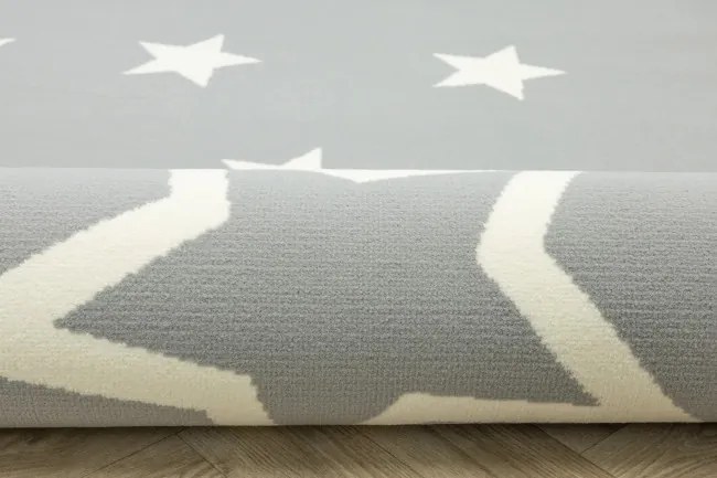 Koberec LUNA 533744/89944 hviezdy, sivý / krémový