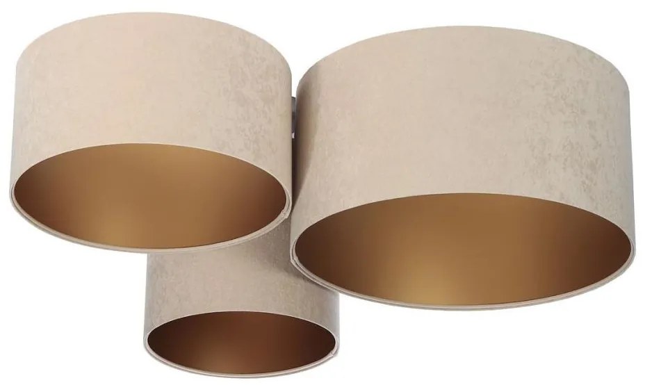 Stropné svietidlo SPACE 3xE27/60W/230V béžová/zlatá