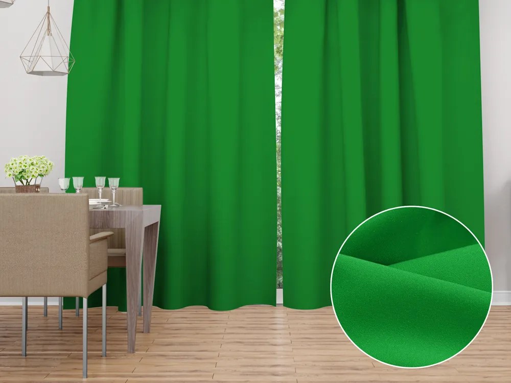 Biante Dekoračný záves Rongo RG-061 Sýto zelený 140x170 cm