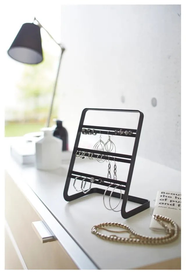 Čierny stojan na náušnice YAMAZAKI Tower