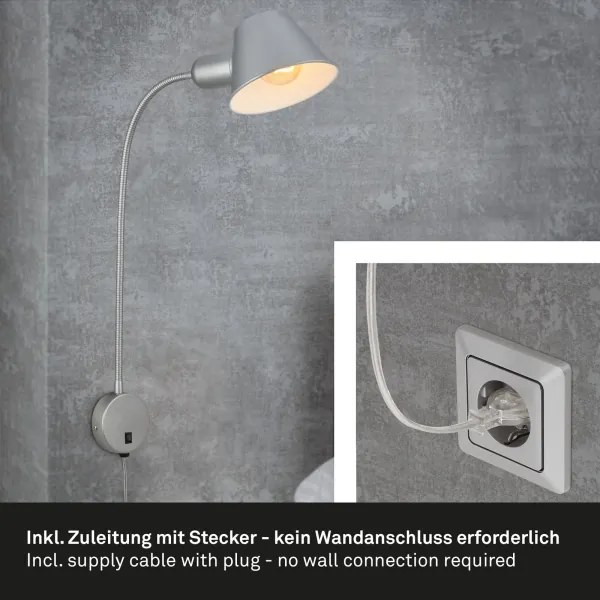 Briloner 2089-014 - Nástenné svietidlo 1xE27/10W/230V matný chróm