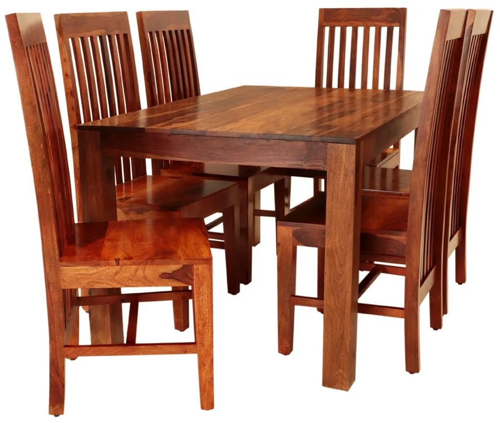 furniture-nabytek.cz - Jedálenský set pre 6 osôb Gani z indického masívu palisander