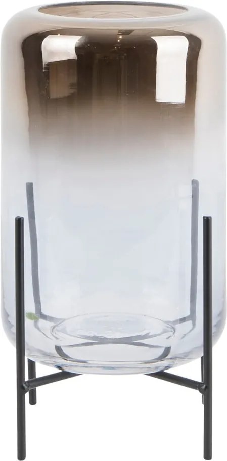 Sklenená váza PT LIVING Silver Fade, výška 23,5 cm