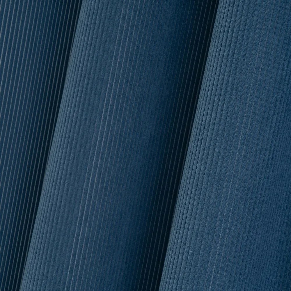 Modrý menčestrový záves 140x260 cm Merely – Casa Selección