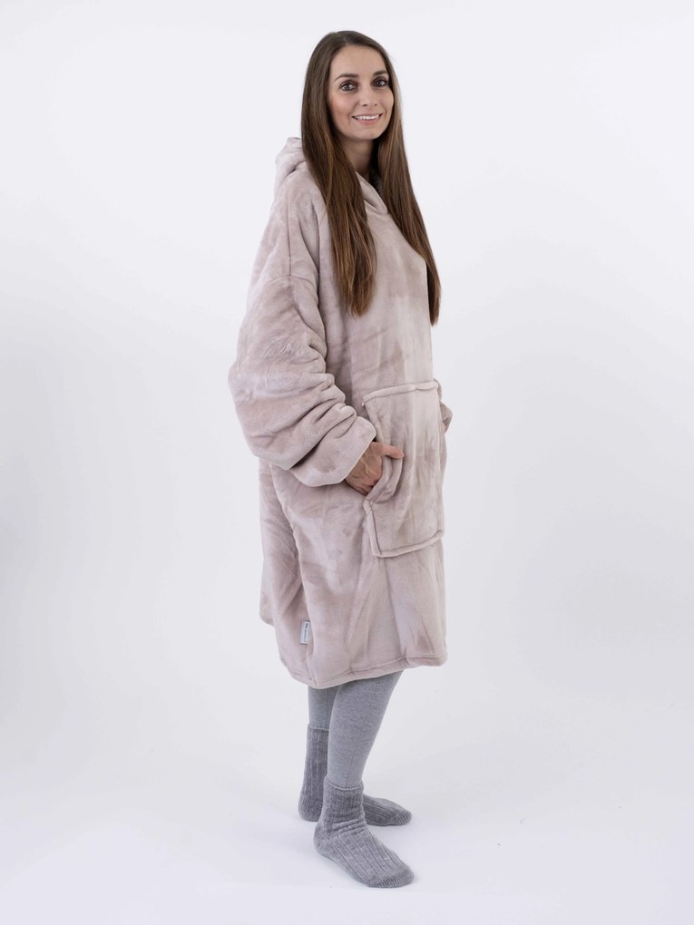 Baránková mikina mikroplyš – Laura cappuccino veľkosť L