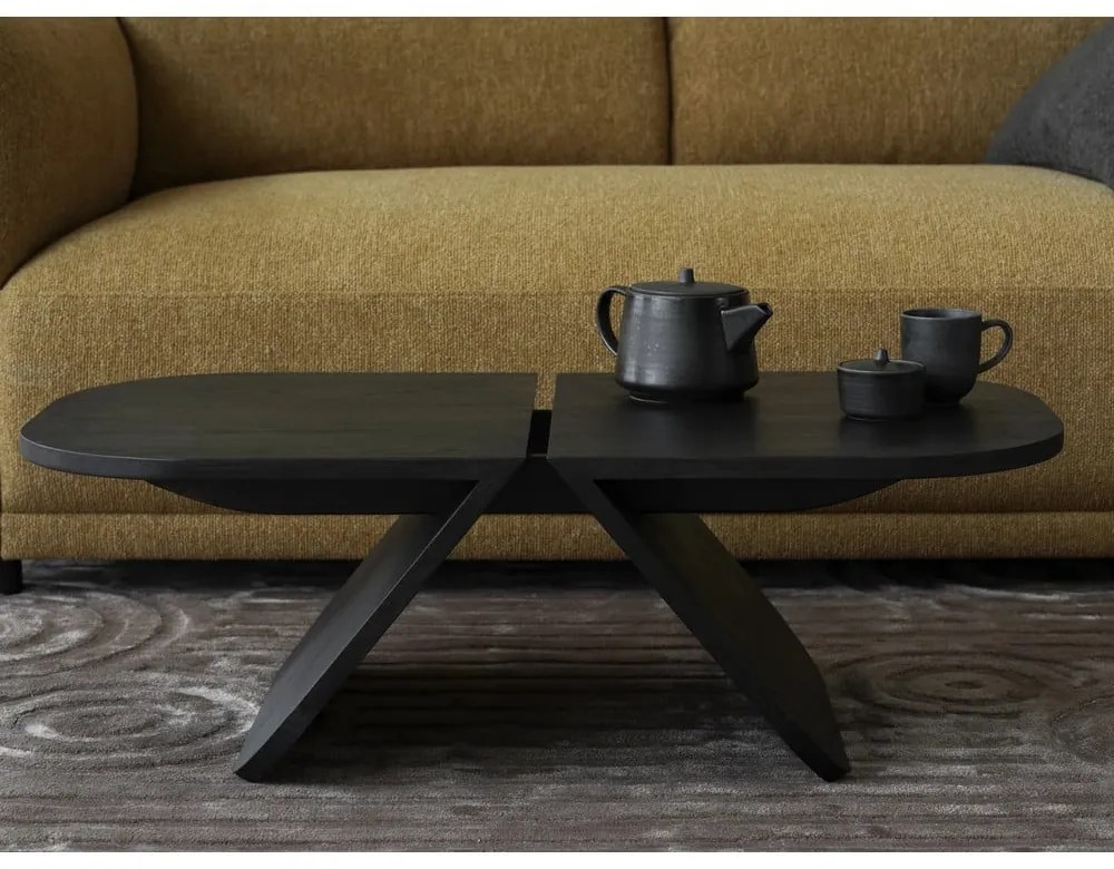 Čierny konferenčný stolík z dubového dreva 54x100 cm Avio – Blomus